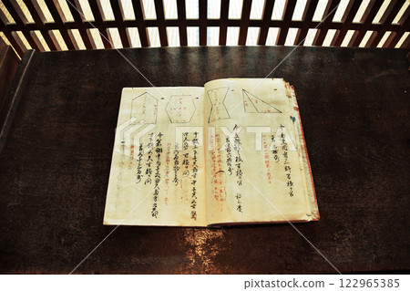 Ancient Documents on the Desk 122965385