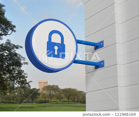 Technology internet security and safety concept, 3D rendering 122966169