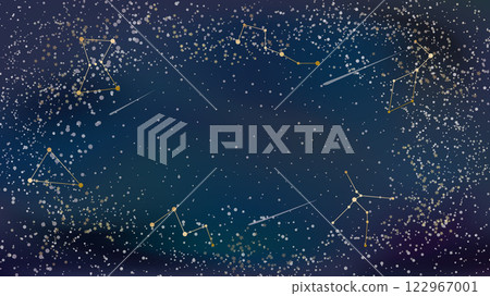 星座和星空背景素材（全高清16：9尺寸） 122967001