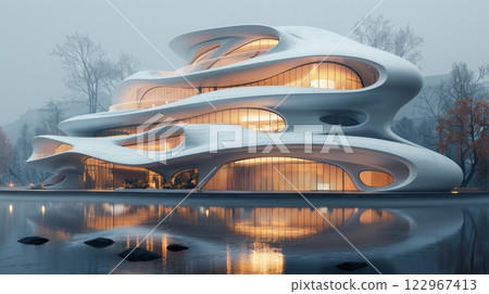 Striking modern architectural design Striking modern architectural design 122967413