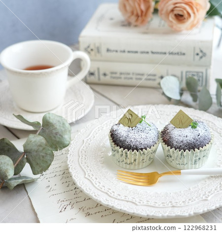 情人節甜點：巧克力蛋糕下午茶時光 122968231