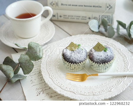 情人節甜點：巧克力蛋糕下午茶時光 122968232