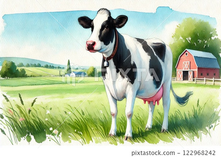 牧場/乳牛場形象 122968242