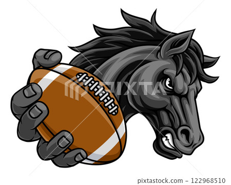 Horse Mustang Stallion Football Sports Team Mascot 122968510