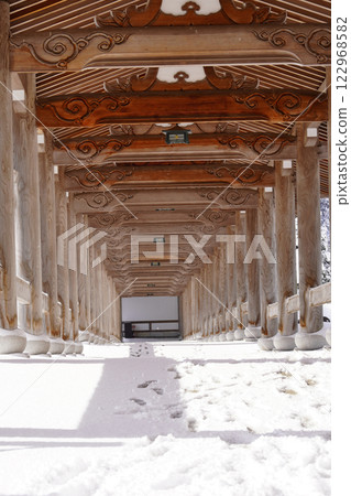 但馬大佛長樂寺的美麗雪景 122968582