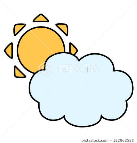A cute and simple illustration of cloudy skies A cute and simple illustration of cloudy skies 122968588