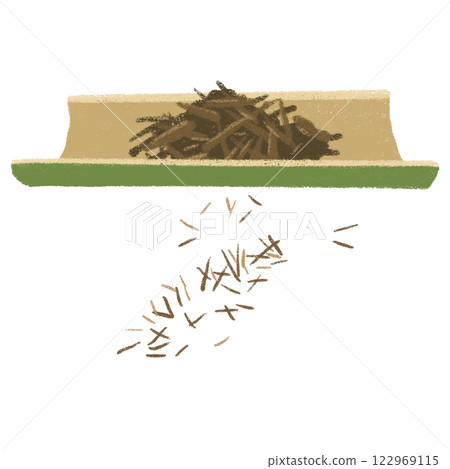 Hojicha tea leaves 122969115