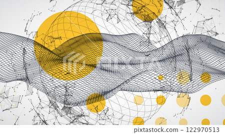 Abstract image of a wireframe sphere with a plexus effect. Science and technology creative theme. Vector. Abstract image of a wireframe sphere with a plexus effect. Science and technology creative theme. Vector. 122970513