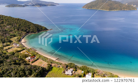 Shirahama Beach in Amurogama, Setouchi Town, Amami Oshima 122970761