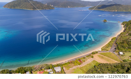 Shirahama Beach in Amurogama, Setouchi Town, Amami Oshima 122970763