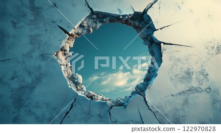 Eerie dark void depicted on high definition black background 122970828