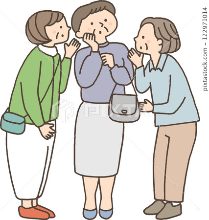 老年婦女正在聊天 122971014