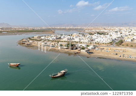 The great river in Sur, the port city of Oman 122971350