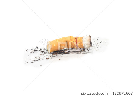 butts cigarette isolated on white background 122971608