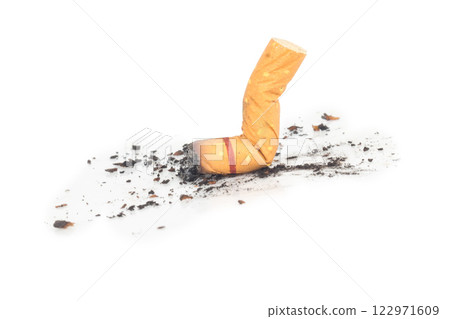 butts cigarette isolated on white background 122971609