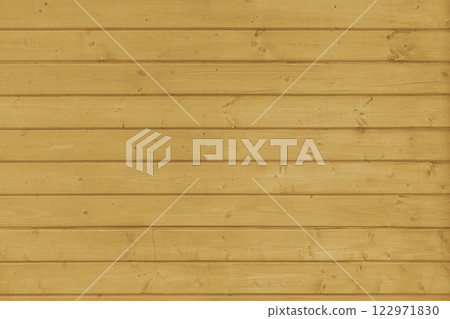 Wooden vertical yellow painted plank texture, timber background, wall panels suface 122971830