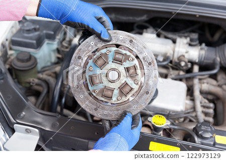 Old car clutch plate disc 122973129