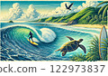 海龜和衝浪 122973837
