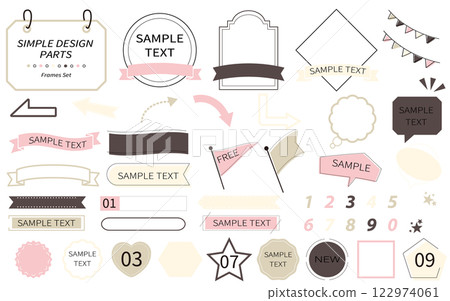Easy to use, simple and stylish frame set, milky color Easy to use, simple and stylish frame set, milky color 122974061
