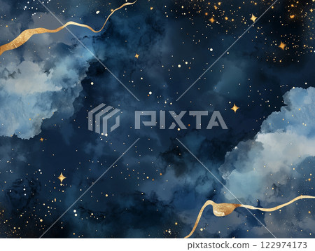 金色夜空的圖像 122974173