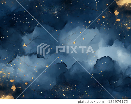 金色夜空的圖像 122974175