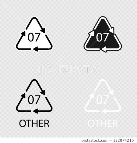 OTHER 07 recycling code symbol set. 122974210