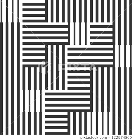 Seamless background of parallel and perpendicular lines. Element of interior design, clothes, wallpaper and creative ideas 122974860