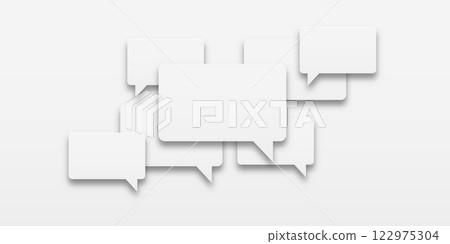 Set of speech bubbles icons. Communication between people, a kind of active conversation. The concept of human communication. illustration of speech bubbles on a white background. 122975304