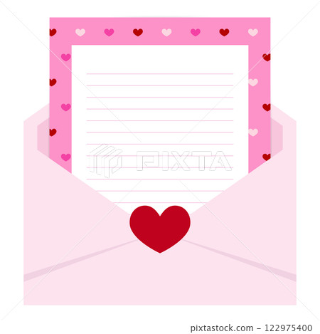 Simple pink love letter vector illustration material Simple pink love letter vector illustration material 122975400