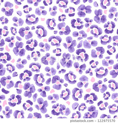 Bright Leopard Skin Texture Pattern Vector. Naive Abstract Flowers, Seamless Animal Skin Pattern. purple Leopard Camouflage animal. Leopard pattern textile design watercolor animal safari design art. Bright Leopard Skin Texture Pattern Vector. Naive Abstract Flowers, Seamless Animal Skin Pattern. purple Leopard Camouflage animal. Leopard pattern textile design watercolor animal safari design art. 122975570