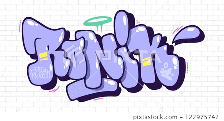 Urban Hip Hop Abstract Word Ronik Graffiti Style Font Lettering Vector Illustration Template Art Urban Hip Hop Abstract Word Ronik Graffiti Style Font Lettering Vector Illustration Template Art 122975742