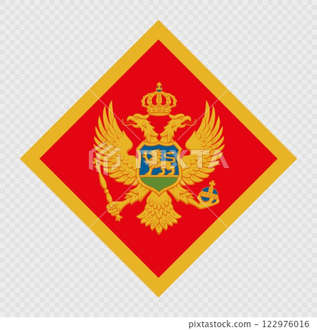 Montenegro rhombus flag. Vector illustration. 122976016