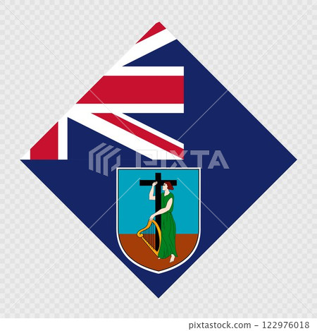 Montserrat rhombus flag. Vector illustration. 122976018