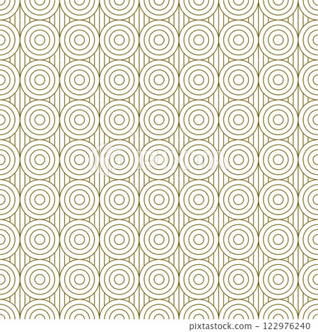 Seamless geometric ornament . Brown color thin lines . 122976240