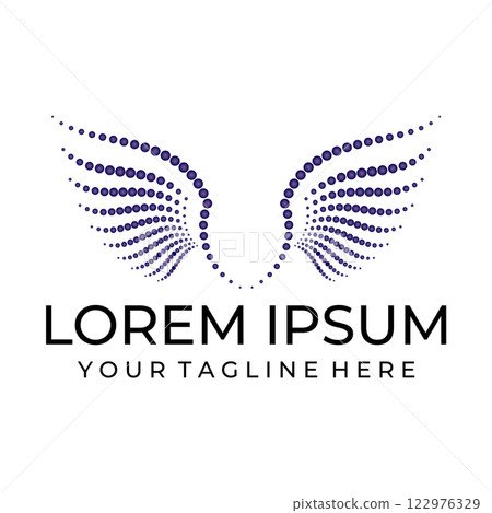 Bird wings illustration logo. 122976329
