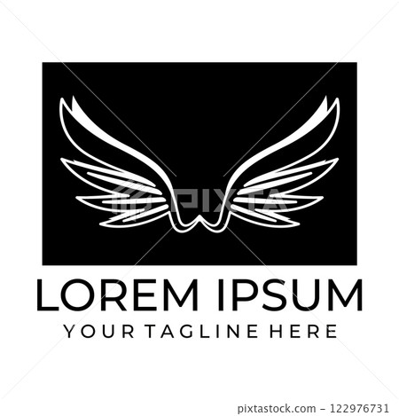 Flying wings logo illustration. 122976731