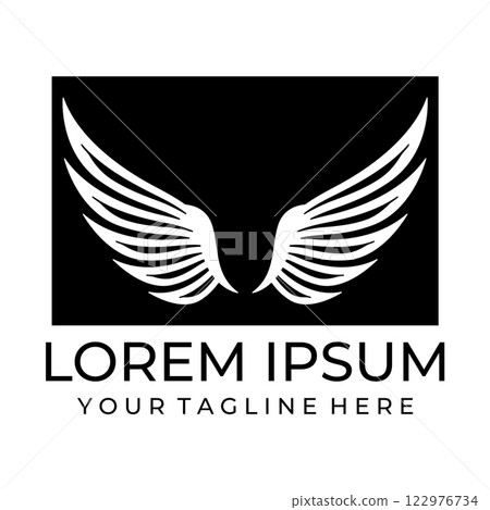 Flying wings logo illustration. 122976734