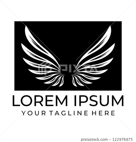 Flying wings logo illustration. 122976875
