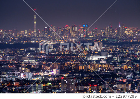 《Tokyo》 panoramic view of Tokyo/night view of the city 《Tokyo》 panoramic view of Tokyo/night view of the city 122977299