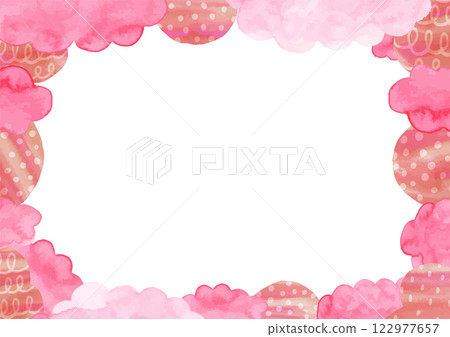 粉紅雲蓬鬆的模擬框架 粉紅雲蓬鬆的模擬框架 122977657