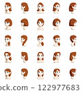 各種髮型的女性插畫素材 122977683