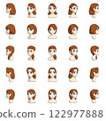 各種髮型的女性插畫素材 122977888
