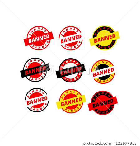 Banned Stamp set 122977913