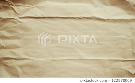 Blank Vintage Paper Sheet with Aged Texture and Worn Edges for Creative Projects 122978069