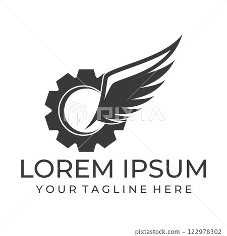 Bird wings illustration logo. Bird wings illustration logo. 122978302