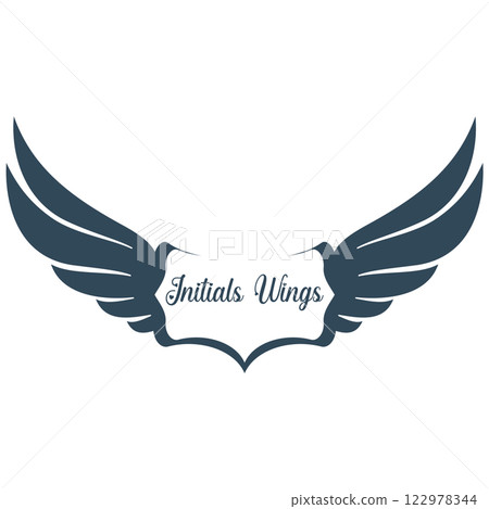 Bird wings illustration logo. Bird wings illustration logo. 122978344