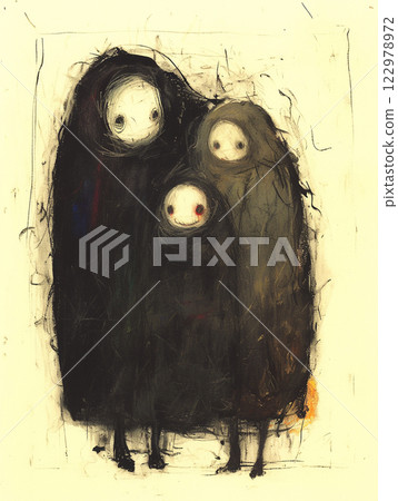 Monster Parents and Children Monster Parents and Children 122978972