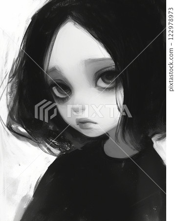 Girl with Shadow 122978973