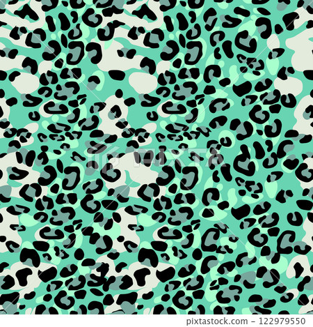 Abstract modern leopard seamless pattern. Animals trendy background. Color decorative vector stock illustration for print, card, postcard, fabric, textile. Modern ornament of stylized skin Abstract modern leopard seamless pattern. Animals trendy background. Color decorative vector stock illustration for print, card, postcard, fabric, textile. Modern ornament of stylized skin 122979550