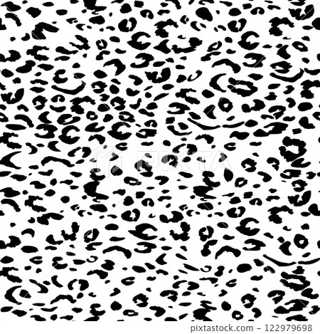 Abstract modern leopard seamless pattern. Animals trendy background. Black and white decorative vector illustration for print, card, postcard, fabric, textile. Modern ornament of stylized skin. Abstract modern leopard seamless pattern. Animals trendy background. Black and white decorative vector illustration for print, card, postcard, fabric, textile. Modern ornament of stylized skin. 122979698